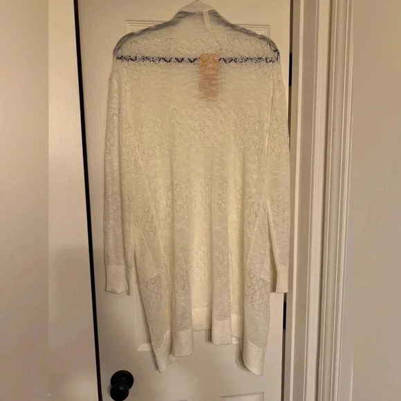 Grecerelle White Knit Cardigan Size L - Picture 8 of 8